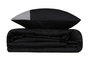 L'essentiel linge de maison Juego de funda de edredón doble ranforce Negro y Gris